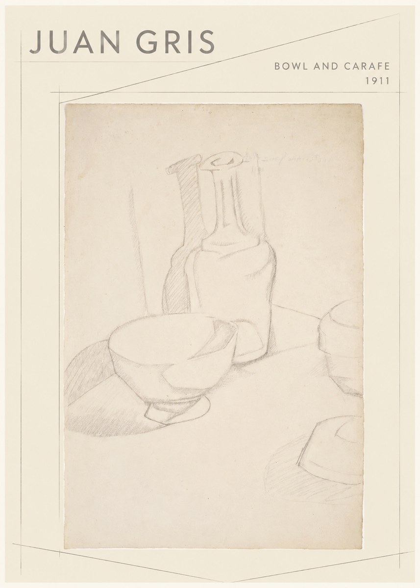 Juan Gris Bowl and Carafe No1 - Affiche
