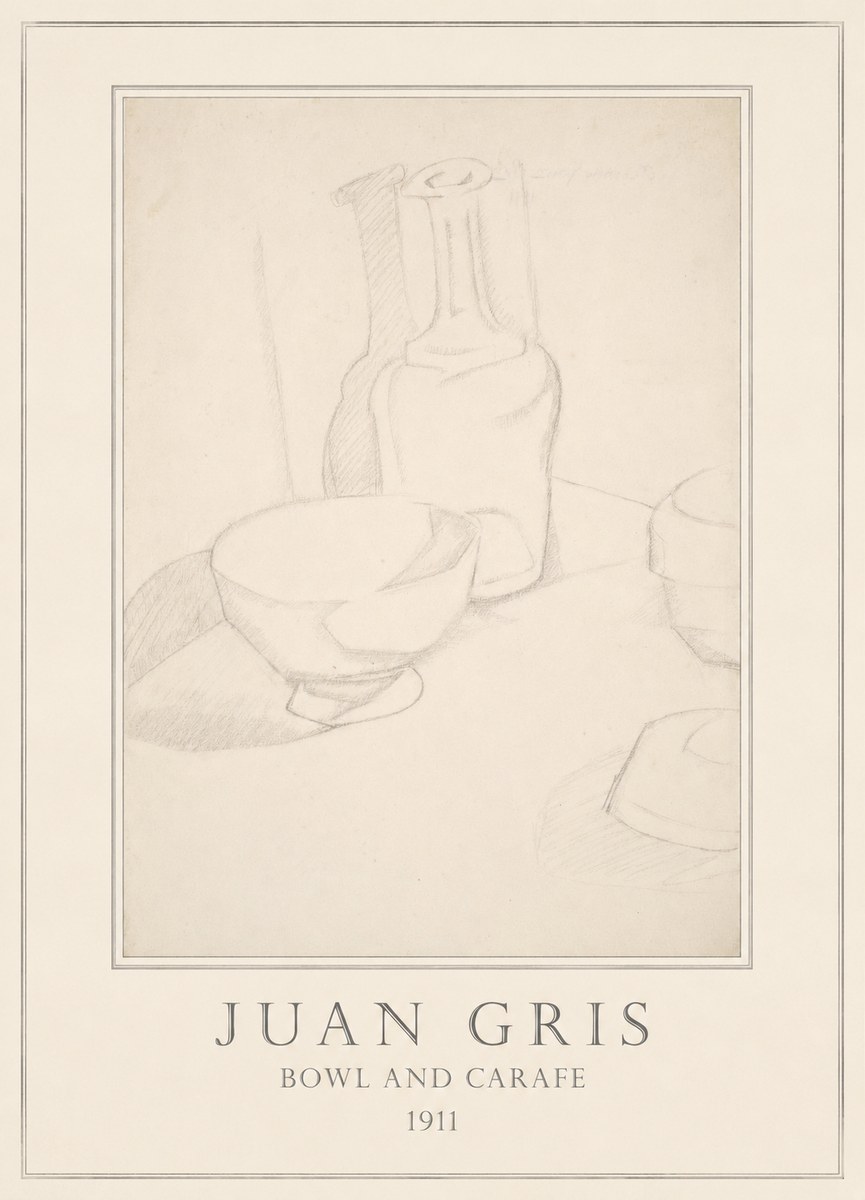 Juan Gris Bowl and Carafe No4 - Affiche