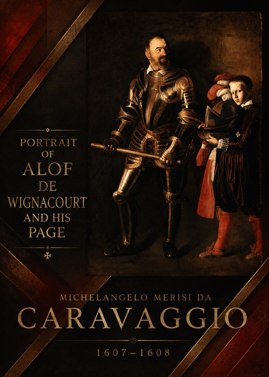 Michelangelo Merisi da Caravaggio Portrait of Alof De Wignacourt and His Page No5 - Affiche
