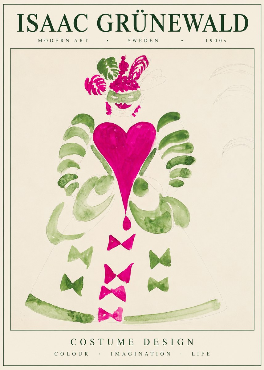 Isaac Grünewald Costume Design XVI No1 - Affiche
