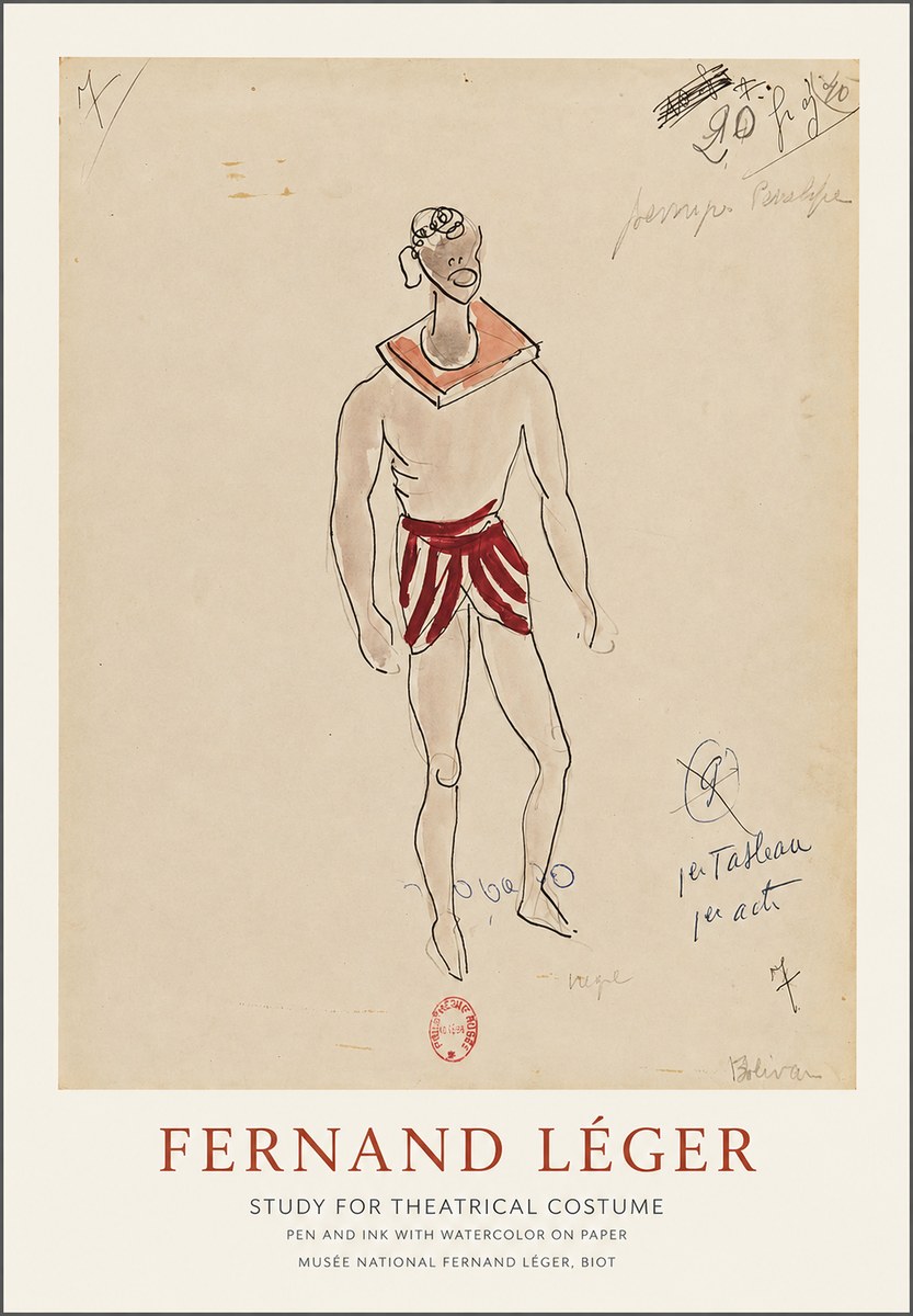 Fernand Léger Study for Theatrical Costume No1 - Affiche
