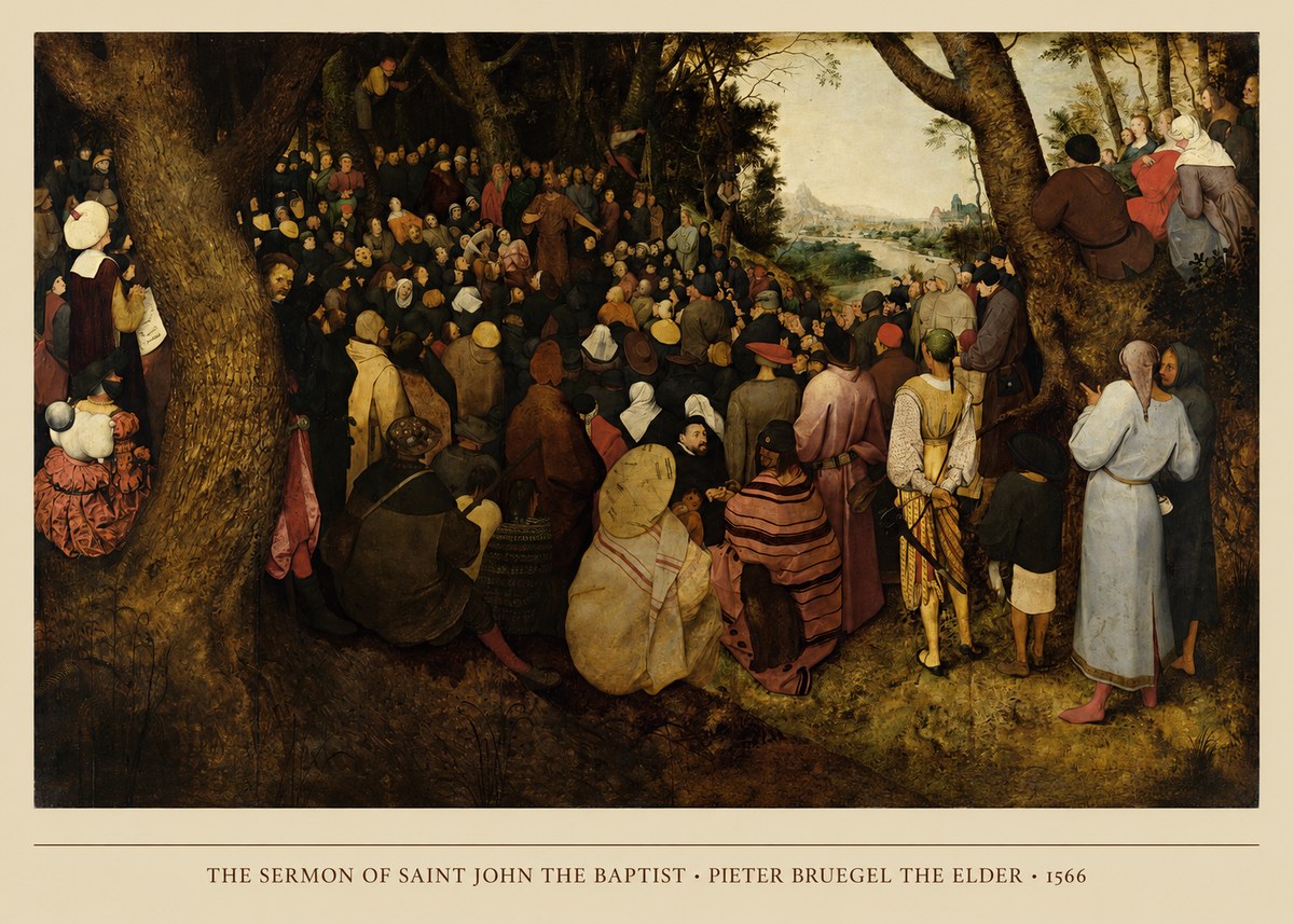 Pieter Bruegel The Sermon of Saint John the Baptist II No4 - Affiche