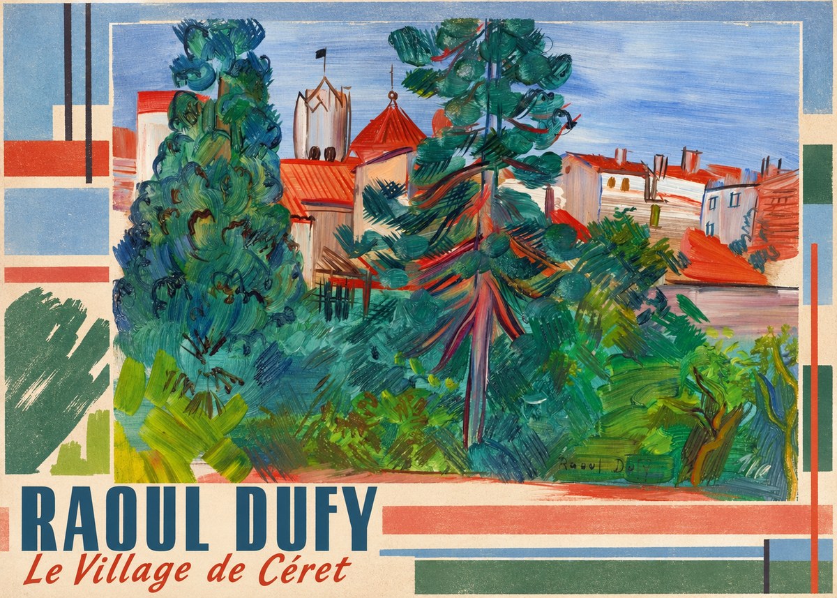 Raoul Dufy Le Village De Céret No3 - Affiche