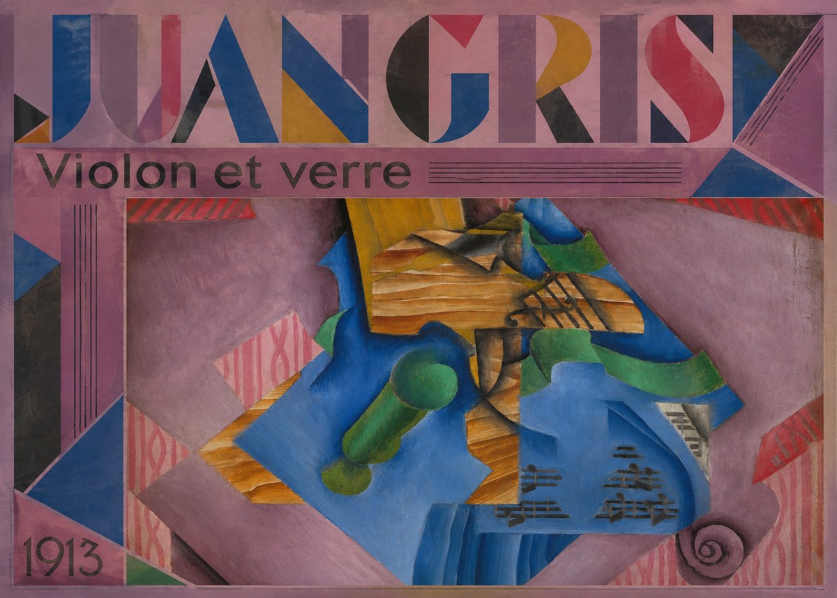 Juan Gris Violon Et Verre No3 - Affiche
