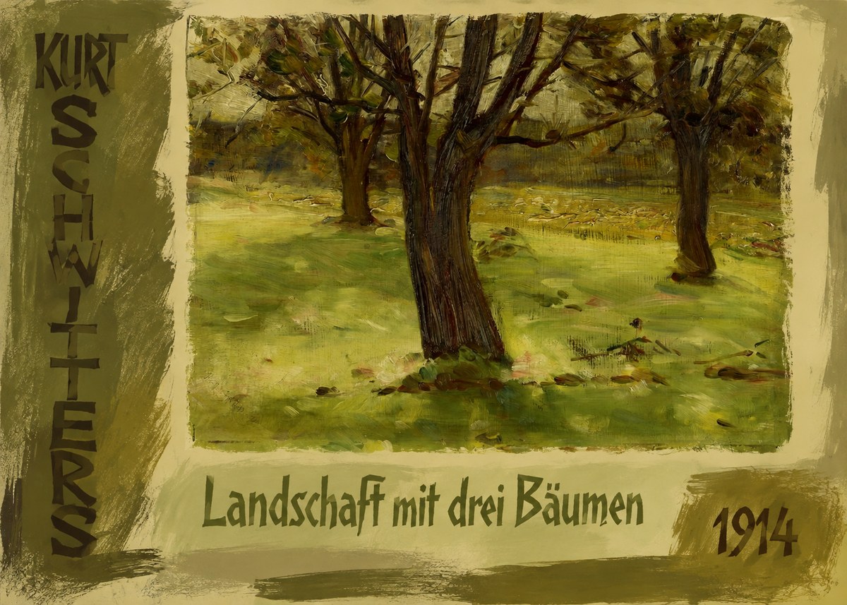 Kurt Schwitters Landschaft Mit Drei Bäumen No3 - Affiche