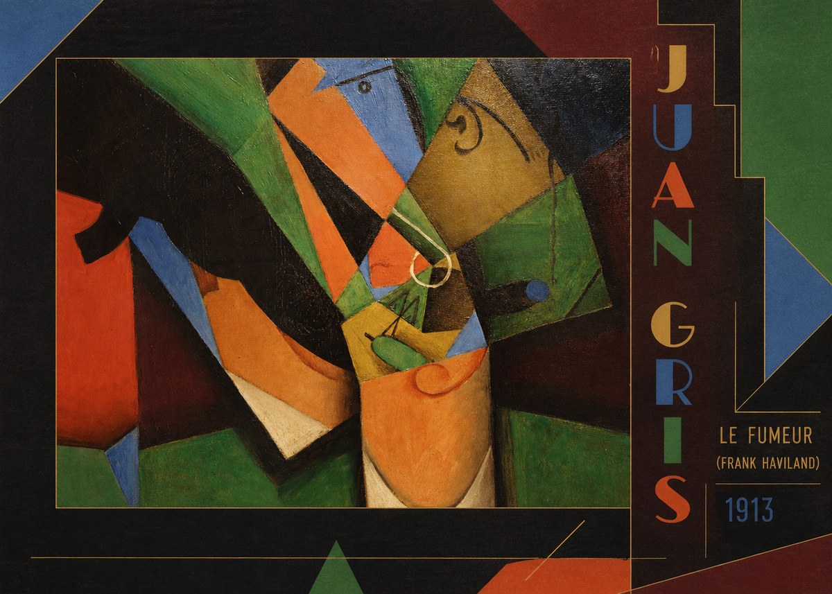 Juan Gris Le Fumeur (Frank Haviland) No2 - Affiche