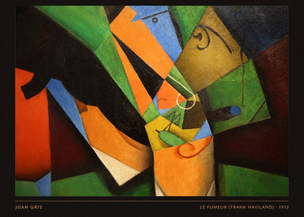 Juan Gris Le Fumeur (Frank Haviland) No6 - Affiche