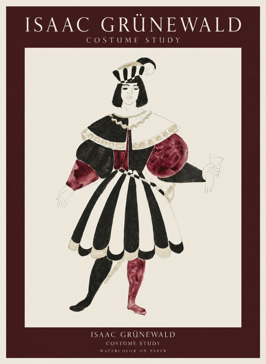 Isaac Grünewald Costume Study VIII No1 - Affiche