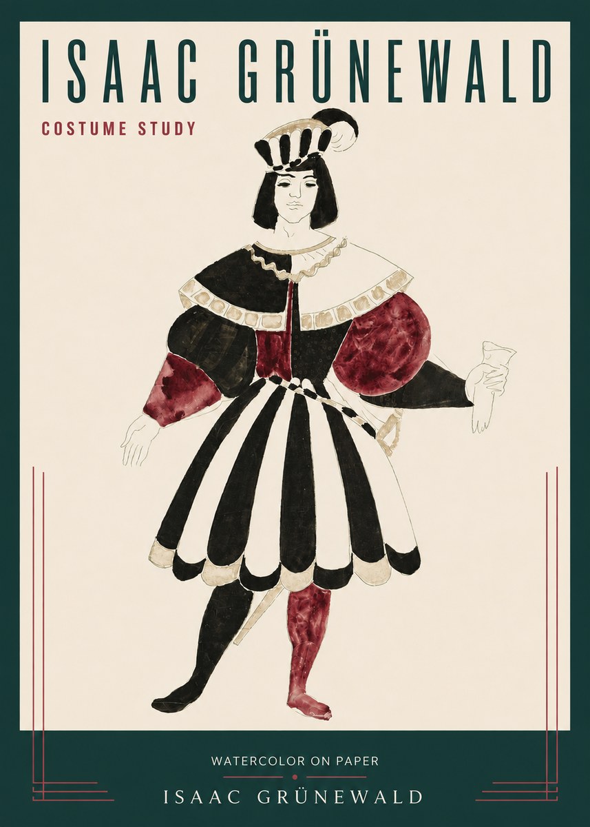 Isaac Grünewald Costume Study VIII No3 - Affiche