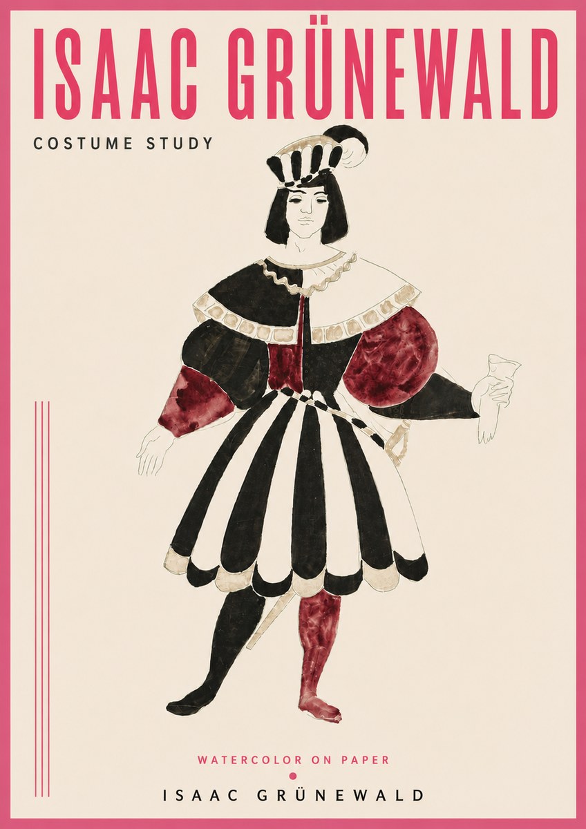 Isaac Grünewald Costume Study VIII No4 - Affiche