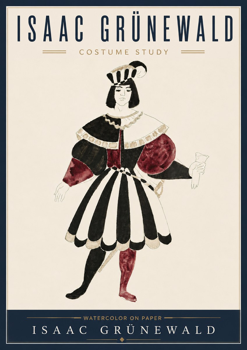 Isaac Grünewald Costume Study VIII No5 - Affiche