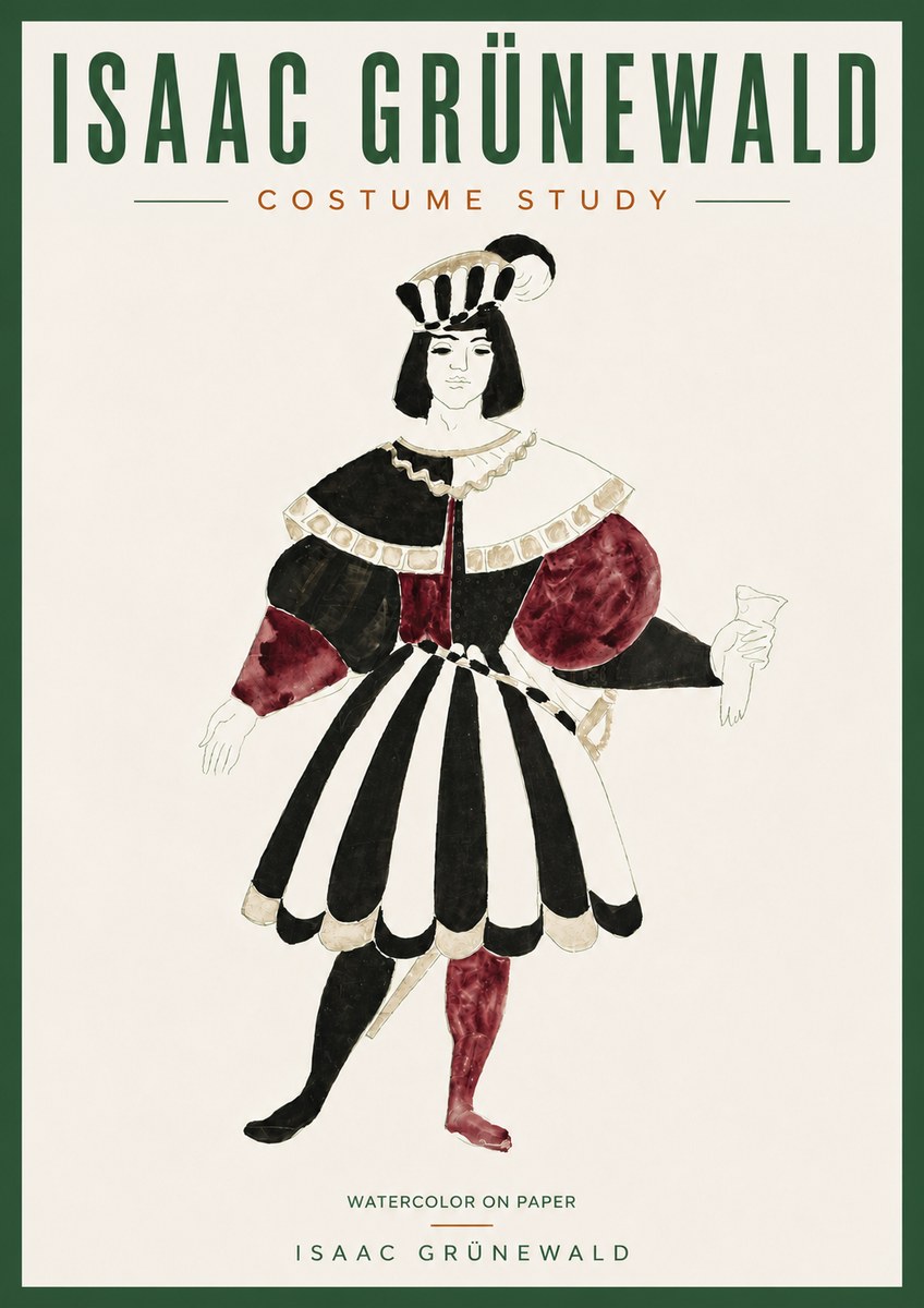Isaac Grünewald Costume Study VIII No6 - Affiche