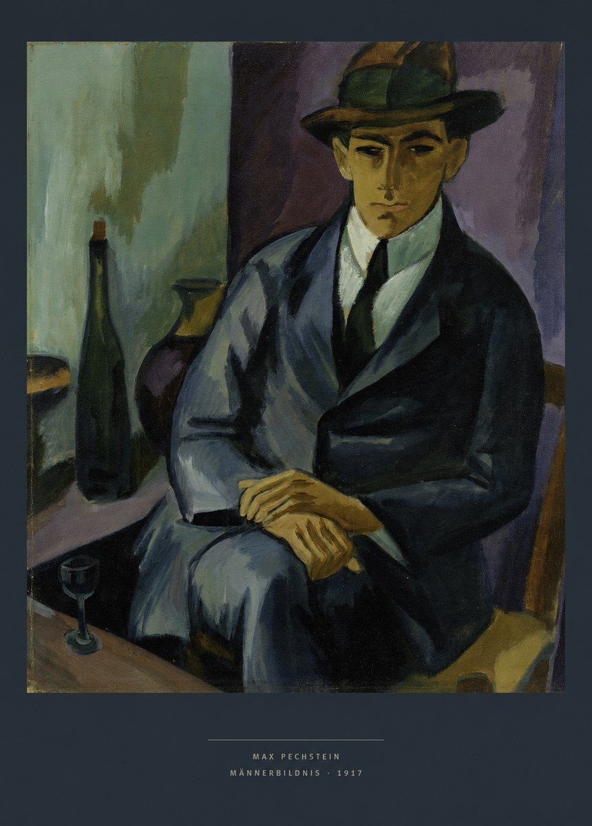 Max Pechstein Männerbildnis • 1917 No6 - Affiche
