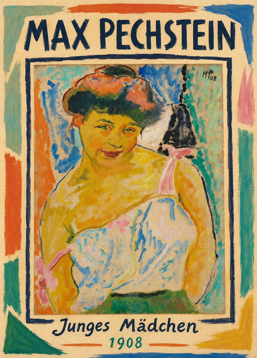 Max Pechstein Junges Mädchen No1 - Affiche