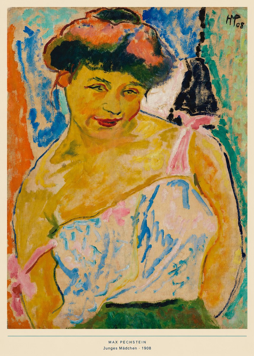 Max Pechstein Junges Mädchen No6 - Affiche