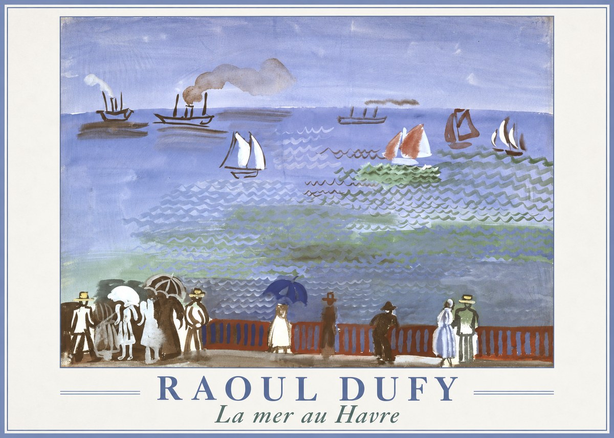 Raoul Dufy La Mer Au Havre No1 - Affiche