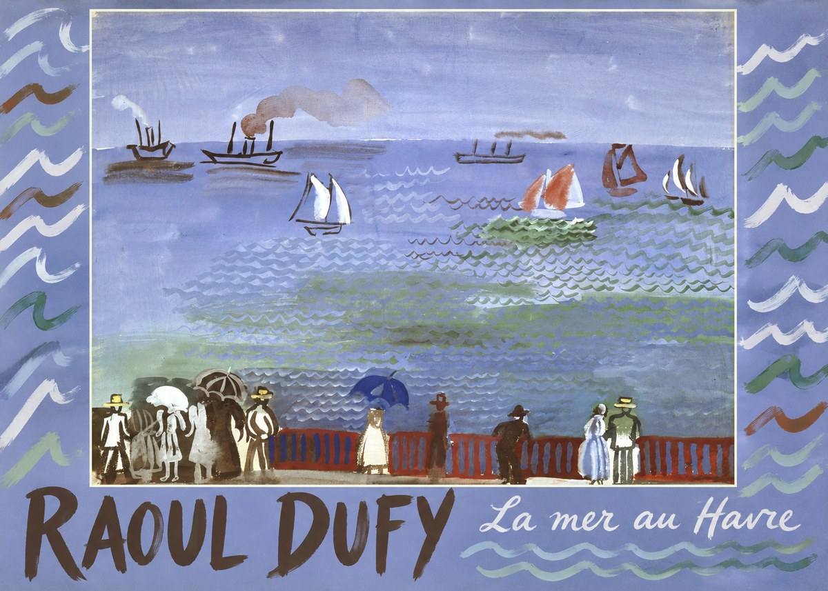 Raoul Dufy La Mer Au Havre No2 - Affiche
