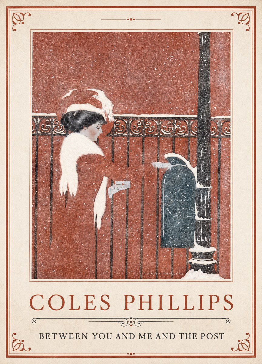 Coles Phillips Between You and Me and the Post No1 - Affiche