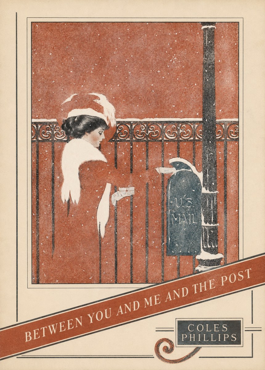 Coles Phillips Between You and Me and the Post No4 - Affiche