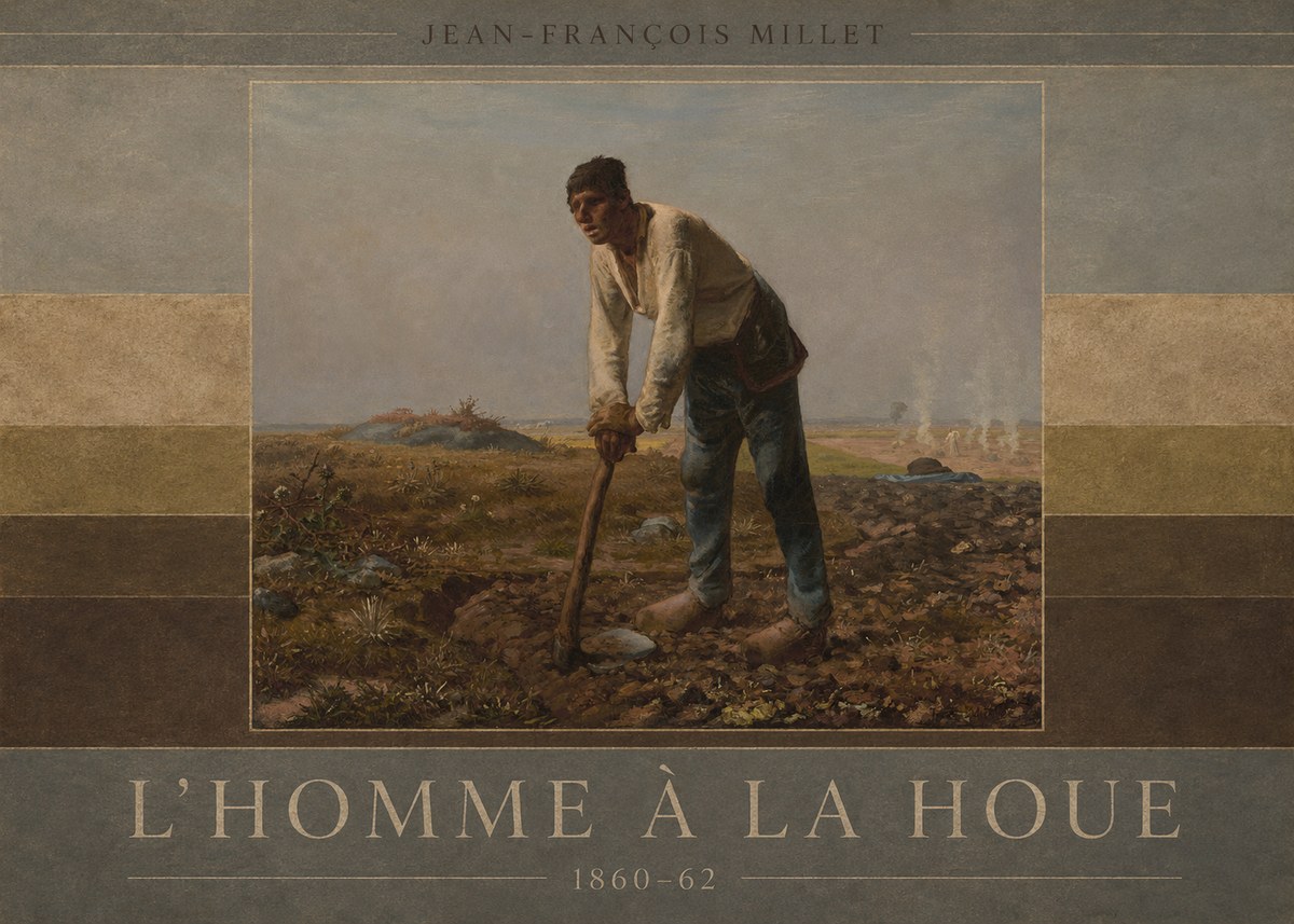 Jean-François Millet L'homme À La Houe No6 - Affiche