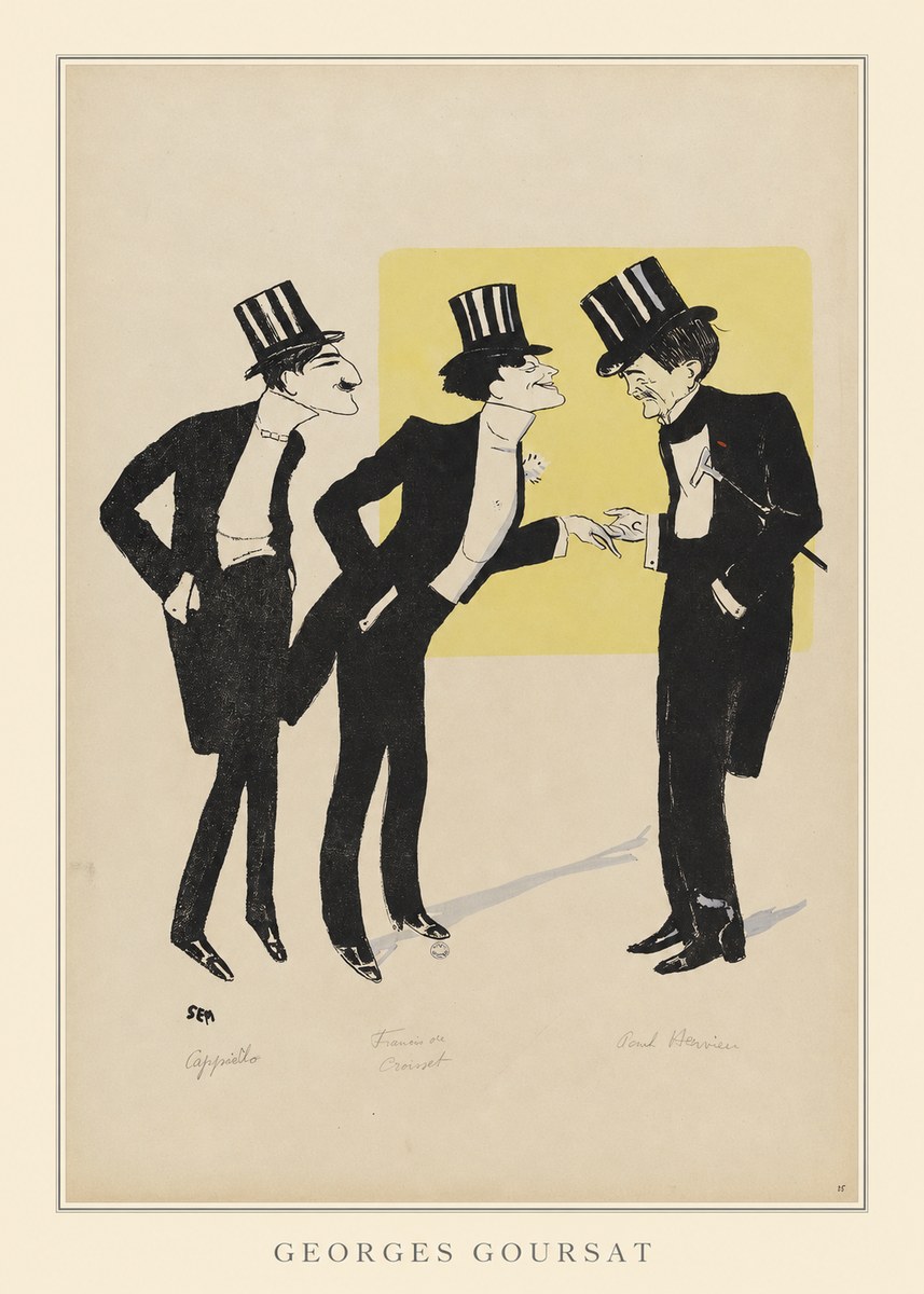 Georges Goursat Capiello, Fraxin De Crouset, Poul Hervieu No5 - Affiche